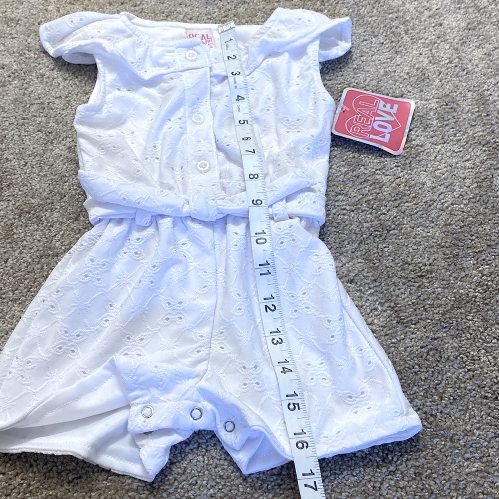 NWT Real Love One Piece Girls 18mo White Outfit
